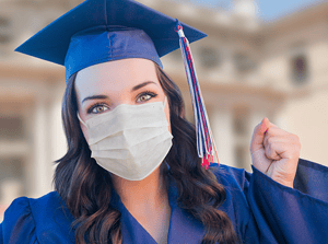 Degree Graduate with Mask