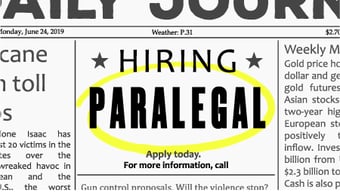 Hiring-Paralegal